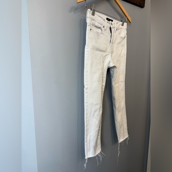 Banana Republic High-rise Skinny Cropped White Jeans size 25/0 - Picture 4 of 8